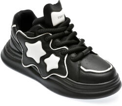  Pantofi casual XIUSITE negri, 9057, din piele ecologica 44