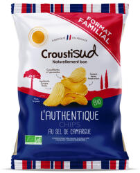 Croustisud Chipsuri BIO din cartofi cu sare de Camargue(format mare) Croustisud