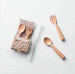 Miniware Set de tacamuri bebelusi My First Cutlery, 100% biodegradabile, Toffee, Miniware