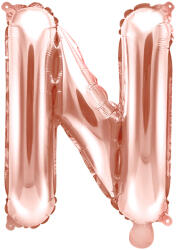 PartyDeco Balon folie Litera N , 35cm, rose gold (1 buc. ) (FB2M-N-019R)