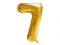 PartyDeco Balon folie Numarul 7 , 86 cm, auriu (1 pachet 1 buc. ) (FB1M-7-019)