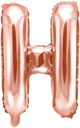 PartyDeco Balon folie Litera H , 35cm, rose gold (1 buc. ) (FB2M-H-019R)