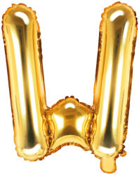 PartyDeco Balon folie Litera W , 35cm, auriu (1 buc. ) (FB2M-W-019)