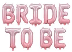 PartyDeco Balon din folie Bride to be, 350x45 cm, roz (FB35S-081)