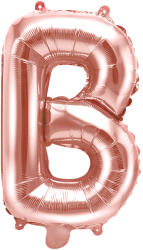 PartyDeco Balon folie Litera B , 35cm, rose gold (1 buc. ) (FB2M-B-019R)