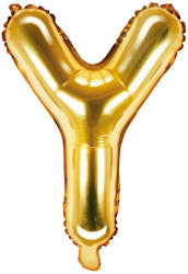 PartyDeco Balon folie Litera Y , 35cm, auriu (1 buc. ) (FB2M-Y-019)
