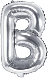 PartyDeco Balon folie Litera B , 35cm, argintiu (1 buc. ) (FB2M-B-018)