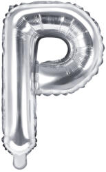 PartyDeco Balon folie Litera P , 35cm, argintiu (1 buc. ) (FB2M-P-018)