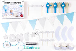 PartyDeco Set decoratiuni petrecere albastru- baietel - 1 An (SET6-018)