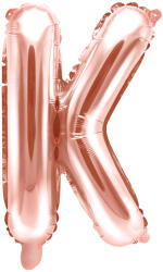 PartyDeco Balon folie Litera K , 35cm, rose gold (1 buc. ) (FB2M-K-019R)