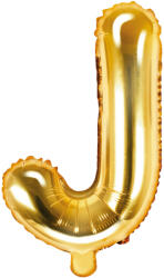 PartyDeco Balon folie Litera J , 35cm, auriu (1 buc. ) (FB2M-J-019)