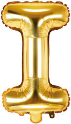 PartyDeco Balon folie Litera I , 35cm, auriu (1 buc. ) (FB2M-I-019)