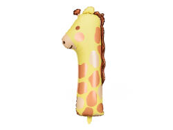 PartyDeco Balon folie Numarul 1 - Girafa, 42x90 cm, mix (1 pachet 1 buc. ) (FB163-1)