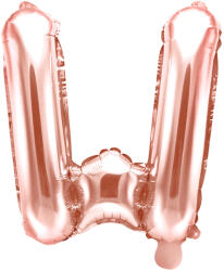 PartyDeco Balon folie Litera W , 35cm, rose gold (1 buc. ) (FB2M-W-019R)