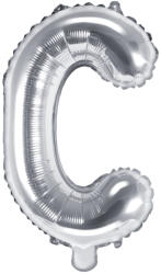 PartyDeco Balon folie Litera C , 35cm, argintiu (1 buc. ) (FB2M-C-018)