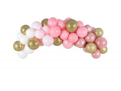PartyDeco Ghirlanda de baloane - roz 200 cm (1 pachet. 60 buc. ) (GBN3)