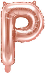 PartyDeco Balon folie Litera P , 35cm, rose gold (1 buc. ) (FB2M-P-019R)