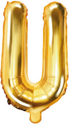 PartyDeco Balon folie Litera U , 35cm, auriu (1 buc. ) (FB2M-U-019)