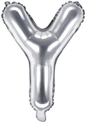 PartyDeco Balon folie Litera Y , 35cm, argintiu (1 buc. ) (FB2M-Y-018)