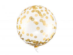 PartyDeco Balon Folie Orbz, Buline Aurii - 40 cm (ORB16-2-019)