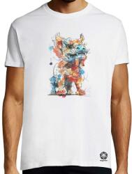 Magnolion Absztrakt Fu kutya v5 póló