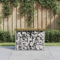 vidaXL Tömör impergnált fenyőfa gabion kerti pad 63x31.5x42 cm (834346)