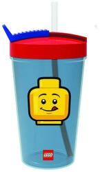 LEGO Pahar LEGO® Classic cu pai, Albastru (40440001) Pahar