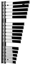 Lazzarini Randa design radiátor, egyenes, króm 590x1100 mm 387084 (387084)