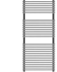 Lazzarini Ragusa design radiátor, egyenes, króm 500x1738 mm 383727 (383727)