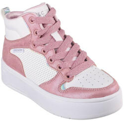 Skechers Court High gyerek bokacipő - fehér, rózsaszín
