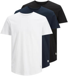 JACK & JONES 3 PACK - tricou pentru bărbați JJENOA 12191765 White 1White 1Black 1Navy L