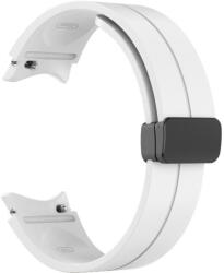 4wrist Curea din silicon cu cataramă neagră pentru Samsung Galaxy Watch 6/5/4 - White