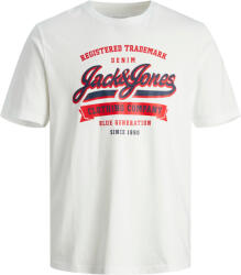 JACK & JONES Tricou pentru bărbați JJELOGO Standard Fit 12246690 Cloud Dancer XL