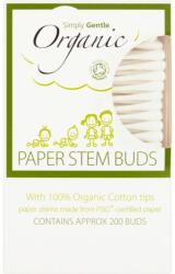 Simply Gentle Organic Paper Stem Buds bețișoare din bumbac 200 buc