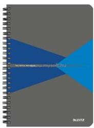 Leitz Office spirálfüzet, A5, kockás, 90 lap, PP borító (szürke-kék) (LEITZ_44980035) (LEITZ_44980035)