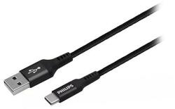 Philips Cablu de date Philips PH-DLC5206A, USB-A la USB Type-C, 2m (Negru) (PH-DLC5206A)