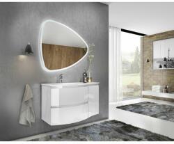 Savinidue Armonia 105 cm-es fürdőszobaszekrény fényes fehér + mosdó - mindigbutor