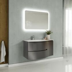 Savinidue Armonia 105 cm-es fürdőszobaszekrény sötét szürke+ mosdó