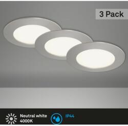 Briloner süllyesztett LED-es lámpa 3 darabos készlet matt nikkel 2, 9 cm (7284-032)