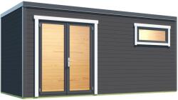 WEKA S 445 design kerti ház 3. méret grafitszürke lazúr 500 cm x 250 cm FSC