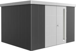 Biohort Neo szerszámos ház kétszárnyú ajtó 3D 3.1-es változat sötétszürke-ezüst