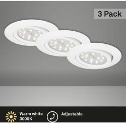 Briloner süllyesztett LED-es lámpa 3 darabos készlet fehér 8 cm forgatható (7171-036)