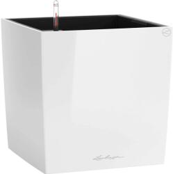 Lechuza Cube Premium kaspó 50 cm x 50 cm fehér magasfényű