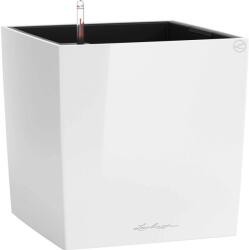 Lechuza Cube Premium kaspó 40 cm x 40 cm fehér magasfényű