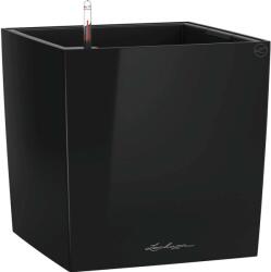 Lechuza Cube Premium kaspó 40 cm x 40 cm fekete magasfényű