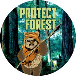 Komar nemszőtt fotótap. Dot Star Wars Protect the Forest öntapadó átmérő 125 cm