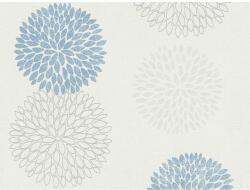 A. S. Création Blooming fátyoltapéta 37264-2 szürke-kék virág mintás (43457)