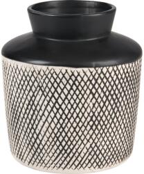 Minimalist Zen váza kerámia 18, 4 cm x 16, 5 cm átmérő fekete (138776)