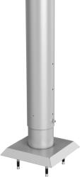 Biohort tartóoszlop belátásvédőhöz 140 cm - 165 cm állítható dübeles ezüstmetál