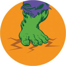 Komar nemszőtt fotótap. Dot Avengers Hulk's Foot Pop Art öntapadó átmérő 125 cm